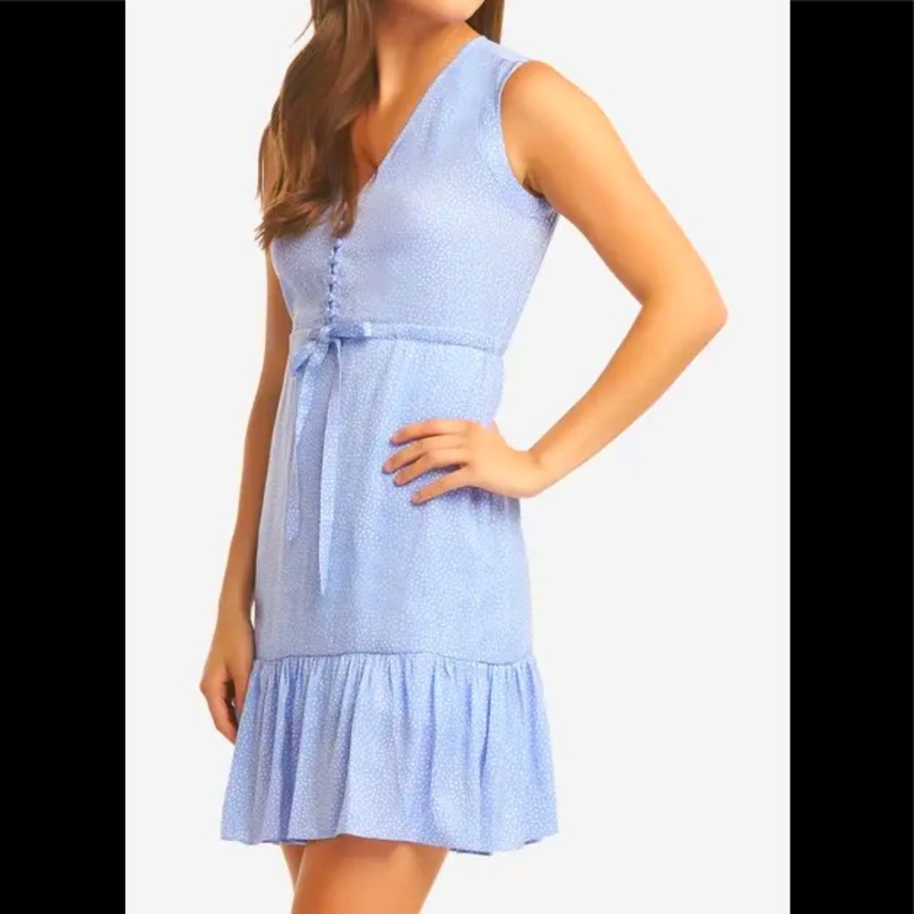 TART | Lg | Periwinkle Blue with White Dots